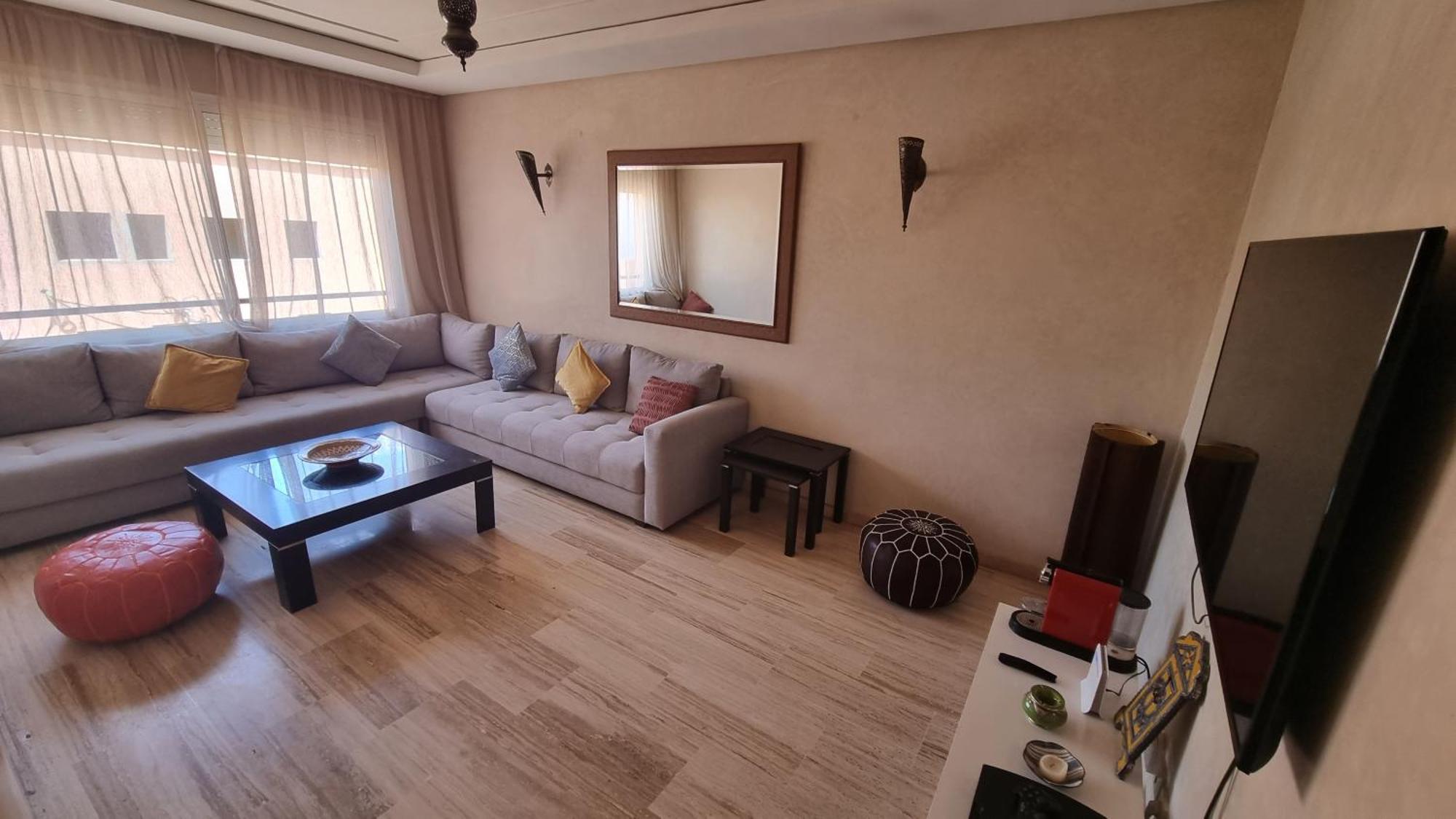 Superbe Appart Marrakech 2 Chambres Avec Piscine, En Plein Centre A 3Min De Guelliz, De La Gare Marrákes Kültér fotó